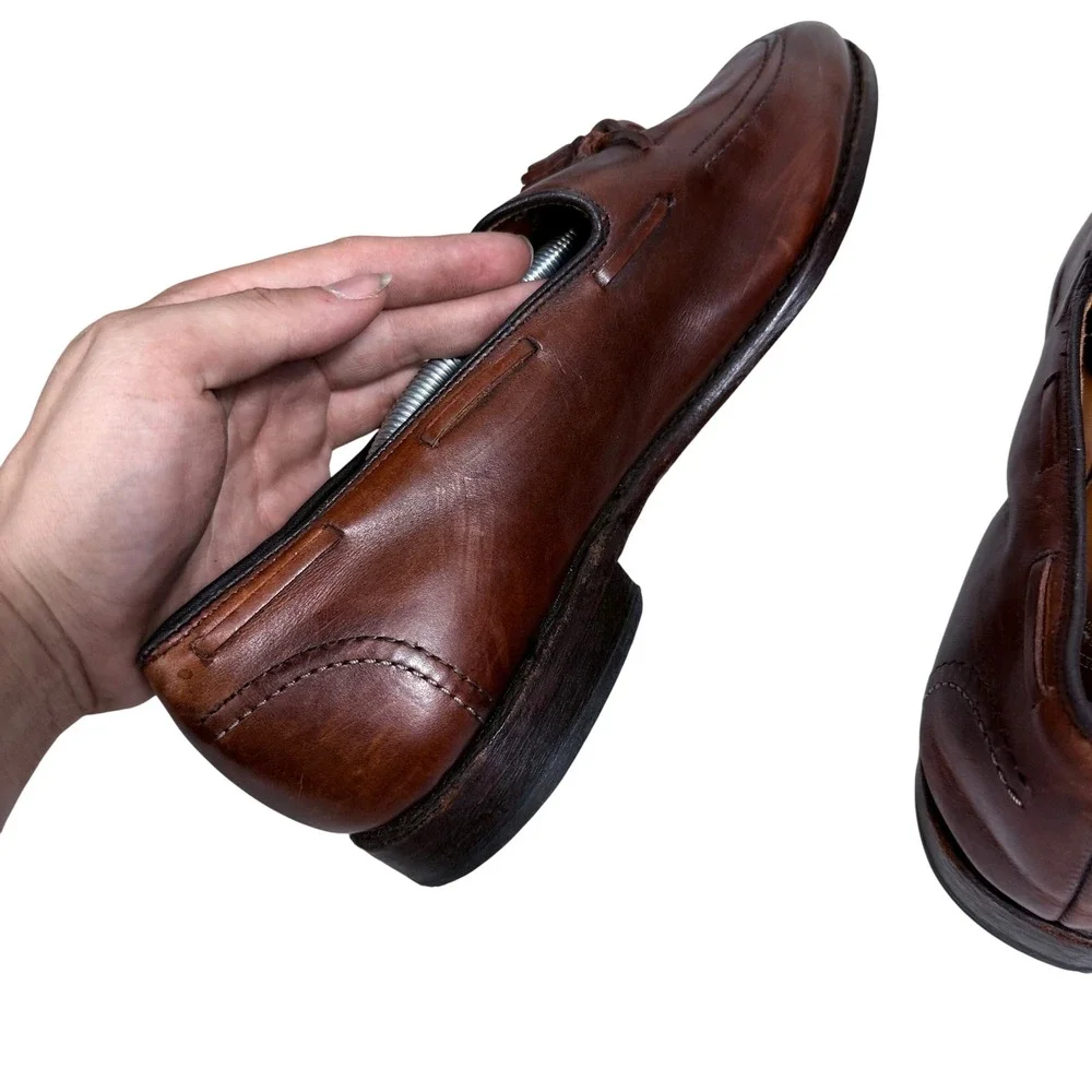 Allen Edmonds Acheson Tassel Loafers Mens 9.5 Brown Leather Dress Shoes Slip On